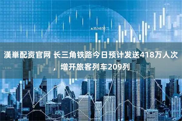 漢崋配资官网 长三角铁路今日预计发送418万人次，增开旅客列车209列